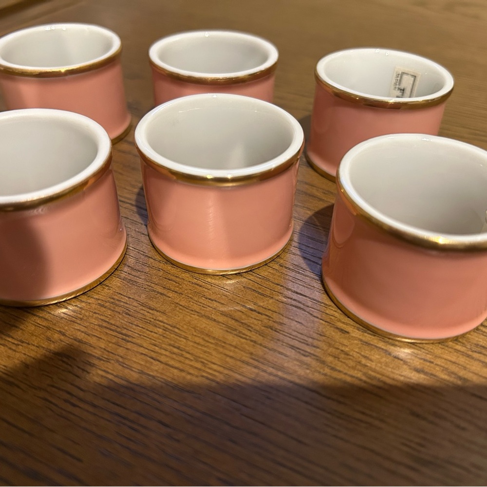 Vintage Fitz and Floyd Renaissance napkin rings (6)in excellent condition